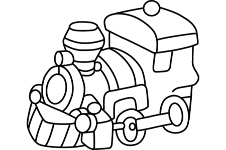 Coloriage Train 06 – 10doigts.fr